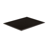 Edgewood Gritstop Fingermat Heavy Traffic Outdoor Scraper Mat - 36" W x 72" L - Black with Integrated Edging-Integrated beveled edges