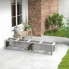 PawHut 79" L Outdoor Cat Catio Tunnel - White-Allows an L shape, expansion from the left and right, or even a cat tent or a catio at the end 