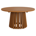 Modway Lane 31" Round Outdoor Teak Wood Coffee Table - Natural-Teak Wood