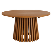 Modway Lane 31" Round Outdoor Teak Wood Coffee Table - Natural-Teak Wood