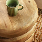 Modway Ellery Round Stacked Wood Side Table - Natural-Arrives Fully Assembled