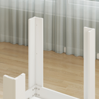 HOMCOM 55"-71" Rectangular Modern Extendable Dining Table for 6-8 - White-Assembly required