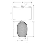 Monarch Specialties 26" H Table Lamp - Black Ceramic / Ivory / Cream Shade-Attached with a 5ft transparent cord, place this versatile lamp on any end or side table, a nightstand or bedside table for a fashionable lighting source