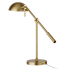 Hudson&Canal Dexter 23.25" Tall Boom Arm Table Lamp with Metal Shade - Brass/Brass-Paired with a brass dome metal shade