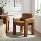 Modway Daven Vegan Leather Dining Armchair - Canyon-Internal Webbing Support System
