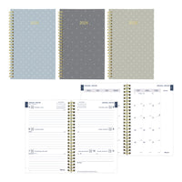 Blueline 2026 Minimalist Weekly/Monthly Planner with Poly Cover - 8" x 5" - Assorted Colours - Bilingual-12-Month: January 2026 to December 2026