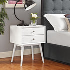 Modway Dispatch Nightstand - White-Smooth Wood Grain Veneer