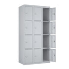 Ceha KDK Series 4-Tier Locker - Bank of 3 - Grey-Heavy-duty commercial-grade steel construction