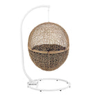 Modway Encase Outdoor Patio Rattan Swing Chair - Cappuccino Navy-Assembly Required