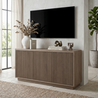 Hudson&Canal Hanson Rectangular Fluted TV Stand for TV's up to 55" - Antiqued Grey Oak-Product Dimensions: 47.5" L x 15.5" W x 24" H