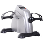 Soozier Portable Mini Pedal Exercise Bike - Silver-Design for both arms and legs exercise  