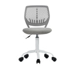 Homy Casa Grey Fabric Swivel Desk Chair-Ergonomic Design: Breathable backrest providing excellent support for extended study sessions