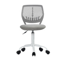 Homy Casa Grey Fabric Swivel Desk Chair-Ergonomic Design: Breathable backrest providing excellent support for extended study sessions