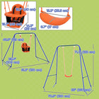 Outsunny 2 In 1 Toddler Swing Set with Safety Harness for Baby - Kids-Robust metal pipes for outdoor long-time use 
