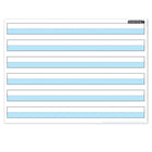 Ashley Productions Smart Poly PosterMat Pals Space Savers - 13" x 9-1/2" - 1" Handwriting Highlighted Blue - 10 Pack-Use with dry erase or water based markers and washable crayons. Write-on/wipe-off surface.