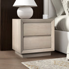 Hudson&Canal Emmett Rectangular Nightstand - 24" W - Alder White-Nightstand is made of high-quality and durable MDF materials
