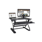 Victor High Rise Height Adjustable Standing Desk with Keyboard Tray (DCX710)-Ergonomic Design: Transform sany sit down desk into a sitting or standing desk. Raise and lower workstation by lightly squeezing the ergonomic levers