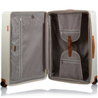 Champs Vintage Muse 3-Piece Luggage Set - Ivory/Tan-Telescopic Handle