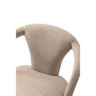 Manhattan Comfort Palmer 22.8" Mid-Century Modern Tweed Upholstered Dining Armchair - Gold Dust - Set of 2-Unique and Comfortable Back Design