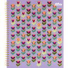 Hilroy Floral Notebook - 10-1/2" H x 8" W - 160 Pages - Purple-College Ruled
