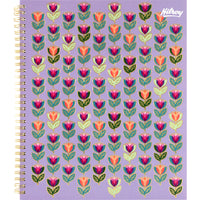 Hilroy Floral Notebook - 10-1/2" H x 8" W - 160 Pages - Purple-College Ruled