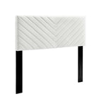 Modway Alyson Angular Channel Tufted Performance Velvet Full/Queen Headboard - White-Vintage Modern Headboard
