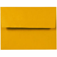 JAM Paper A2 Invitation Envelopes - 4.375 x 5.75 - Sunflower Yellow - 250 Pack-Envelope Features: Straight flap gum closure, high quality Smooth paper finish
