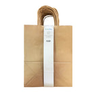 Reliabag Paper Bags - Twist Handles - 10"W x 5"D x 13"H - Kraft - 25 Pack-Kraft paper twisted twine handles with the re-enforced flat bottom