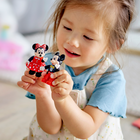 LEGO DUPLO Disney Mickey & Minnie Birthday Train Building Block Set-Train measures over 14 in. (35.5 cm) long. All 3 sections have wheels