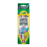 Crayola Metallic Coloured Pencils - 8 Pack-Perfect for school, home and office projects