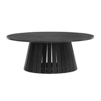 Manhattan Comfort Layla 35.4" Modern Coffee Table - Black-Modern Coffee Table for Living Room Use