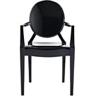 Nicer Furniture Louis XVI Ghost Chair - Black-Famous Louis XVI style, Comfortable Chair.