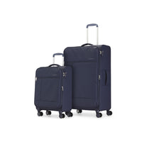 Bugatti Amsterdam 2-Piece Softside Luggage Set - Navy-Made of new resistant TPU material, providing water resistance for worry-free travel in any conditions