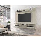 Manhattan Comfort Plaza 64.25" Modern Floating Entertainment Center - Off White-Recommended for a 50" TV