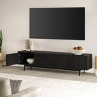 Hudson&Canal Whitman TV Stand for TV's up to 85" - Black Grain-Product Dimensions: 15.5" L x 78.5" W x 20" H