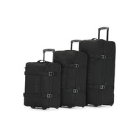 Bugatti Denver 3-Piece Travel Duffle on Wheels - Black-Made of resistant polyester for durability and protection during travel