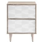 Modway Vespera 2-Drawer Nightstand - Oak White-Non-Marking Foot Glides
