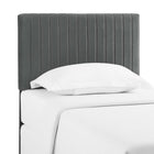 Modway Keira Performance Velvet Twin Headboard - Grey-Durable Stain-Resistant Fabric