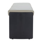 Zuo Mur Bench - Grey-Dimensions: 15.7" L x 55.1" W x 18.1" H
