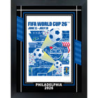 Philadelphia 2026 FIFA World Cup - Photoglass Framed - 20" x 26"-Officially licensed FIFA World Cup 2026 host city poster