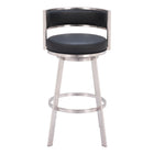 Zuo Gimsby Swivel Barstool - Black-Plush and durable faux leather fabric