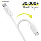 Overtime Wall and Car Charger Kit with 6' USB-C Charging Cable - White-Equipped with both output and input over-current protection, ensuring your devices charge safely without risk of damage from power surges.