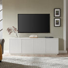 Hudson&Canal Hanson TV Stand for TV's up to 75" - White-Features easy assembly