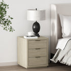 Manhattan Comfort Evelyn 20" Modern 3-Drawer Nightstand - Natural-Includes 3 Full Extension Drawers