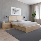 Nexera James Nightstand With 2-Drawers - Natural Blonde Oak-Scandinavian look and design