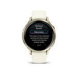 Garmin Venu 4 Smartwatch - 41 mm - Lunar Gold with Bone Silicone Band-Workout options: Track all the ways you move with more than 80 preloaded GPS and indoor sports apps — including walking, running, cycling, strength training, mobility , mixed session to track multiple activities and more. And get daily suggested workouts based on your workout and recovery data