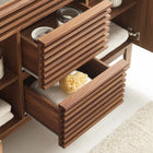 Modway Render 48" Double Sink Compatible Bathroom Vanity Cabinet - Walnut-MDF and Particleboard