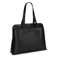 Nextech Ladies Business Tote with 15.6" Laptop Compartment  - Black-Sleek & professional design crafted from water-resistant PU (synthetic leather)