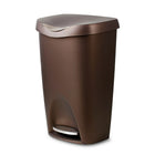 Umbra Brim 50L Step Can - Bronze-An upgrade to your average step can, Brim has refinements that make it one of the most accomplished cans out there