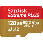 Sandisk Extreme Plus microSDXC UHS-1 Card With Adapter - 128GB-Compatible with most devices that support microSDXC cards For wide-ranging use